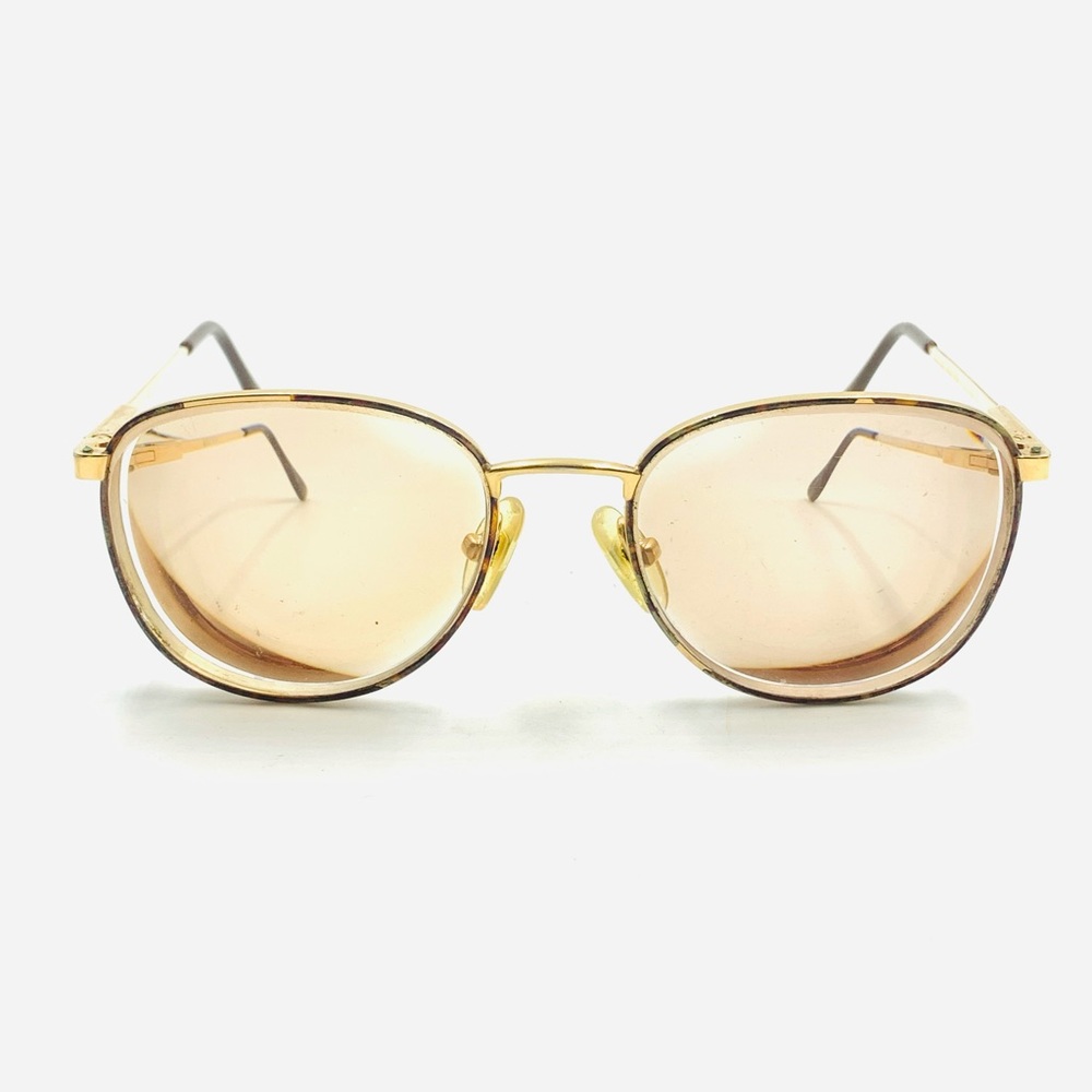 Vintage Bugle Boy Brown Gold Sunglasses Frames